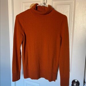 & Other Stories Burnt Orange Cashmere Turtleneck Sweater
